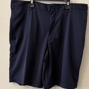 Men's Navy Flat Front Shorts